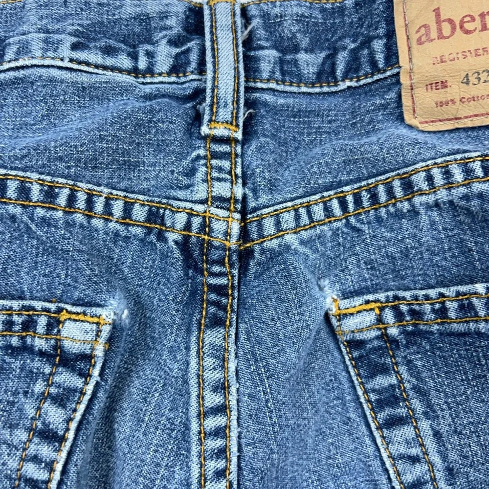 Vintage Y2K Abercrombie & Fitch Jeans Boys 12 Bootcut Baggy Youth 26x22 *